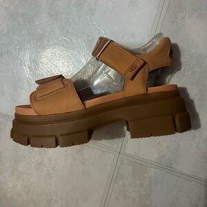 UGG Tan Chunky Platform Sandals
